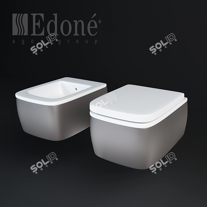 Removable Seat Toilet 3D model image 1