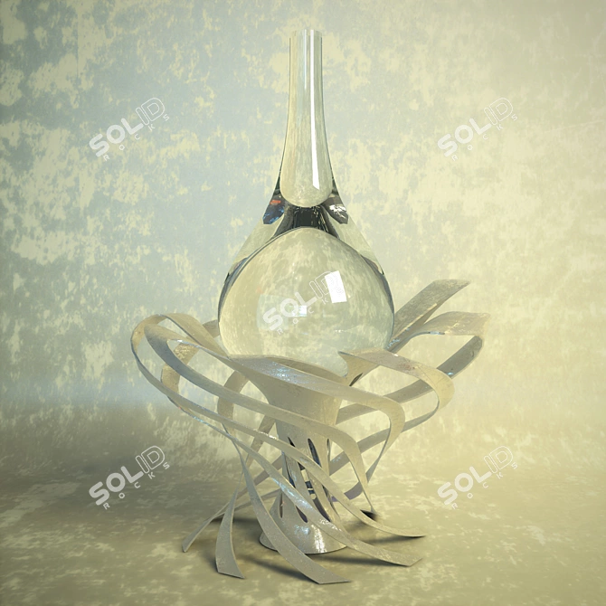 Elegant Jellyfish Vase 3D model image 1