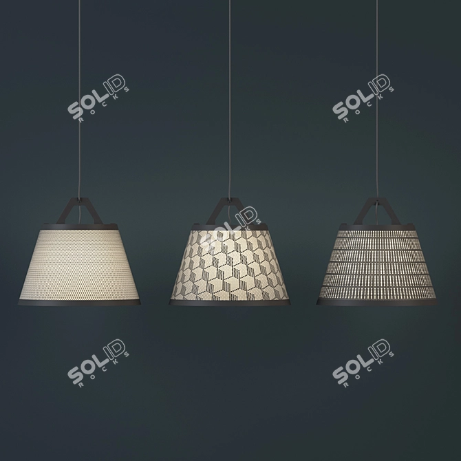 Customizable Perforated DIY Lamps 3D model image 1