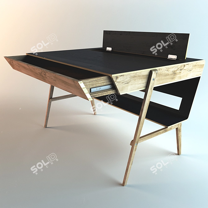 Sleek Sova Polyarc Table 3D model image 1