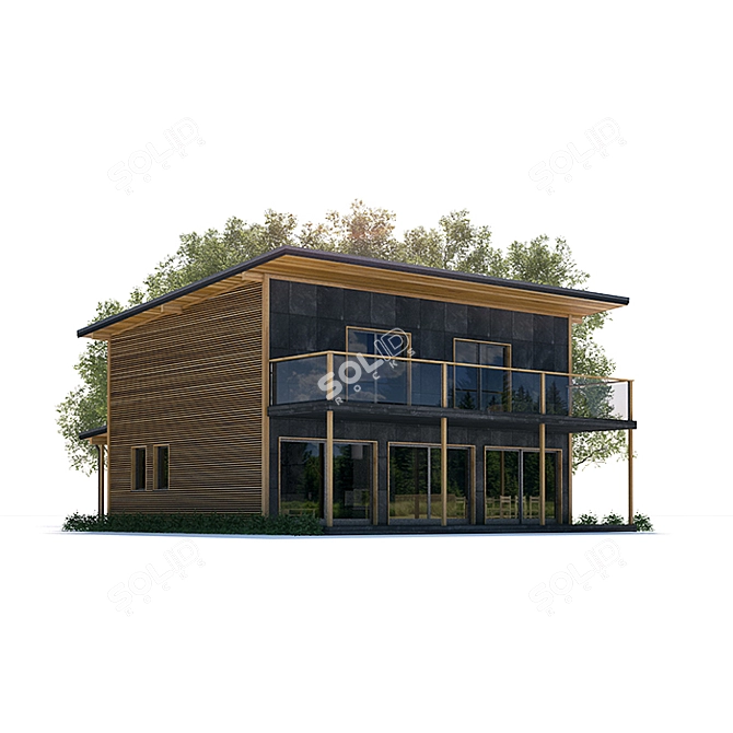 Modern 3D Building Design 3D model image 1