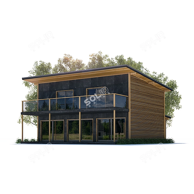 Modern 3D Building Design 3D model image 2