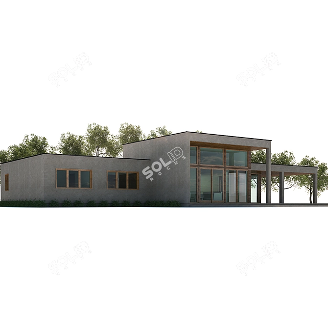 Sleek Modern Architecture - 3D Building Design 3D model image 3