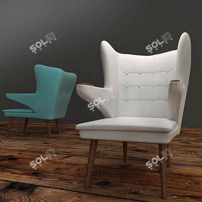 Bear Hug Velvet Chair 3D model image 1