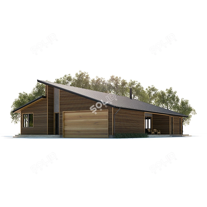 Modern 3D Building with Textures 3D model image 2