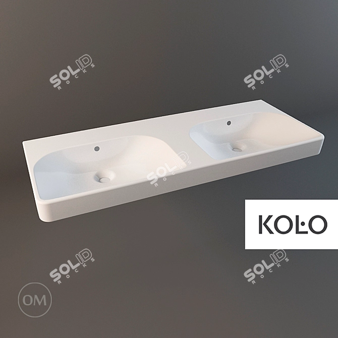 KOLO TRAFFIC Double Sink, 120 cm 3D model image 1