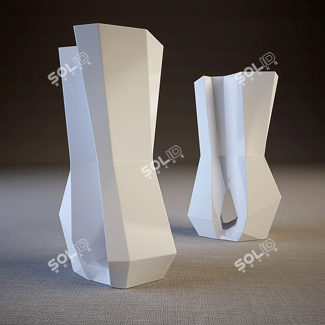 Elegant Glass Vase 3D model image 1