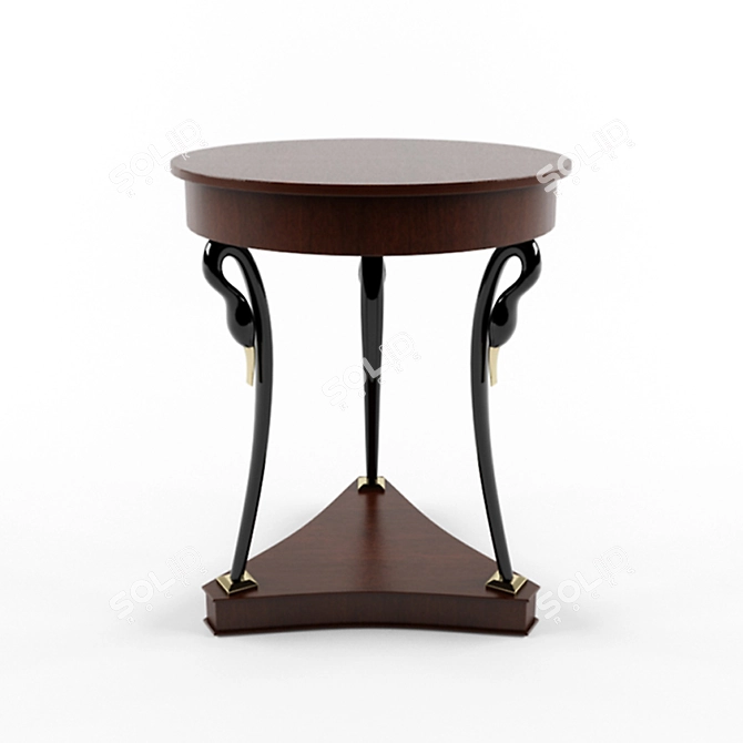 Modern Round Bedside Table 3D model image 1