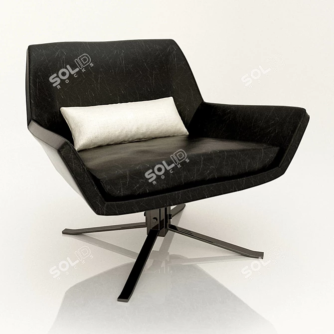 Elegant and Comfy Eddy Chair 3D model image 1