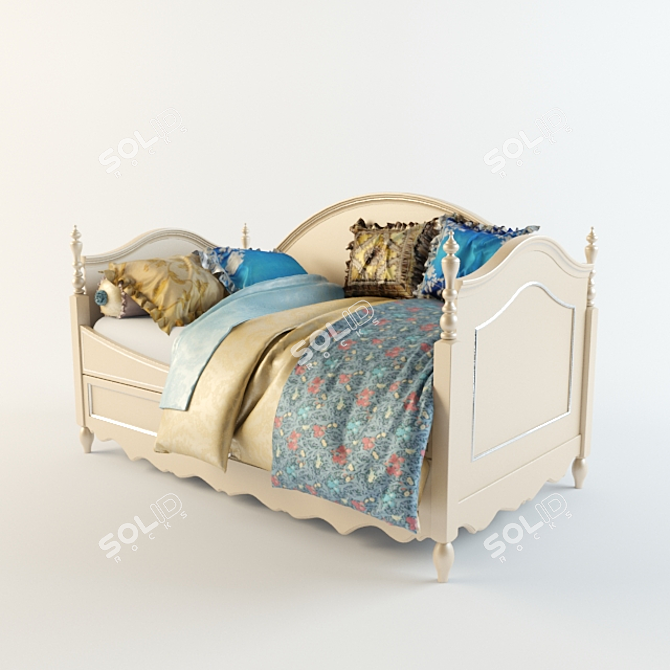 Nursery Bed: Comfort for Your Little One 3D model image 1