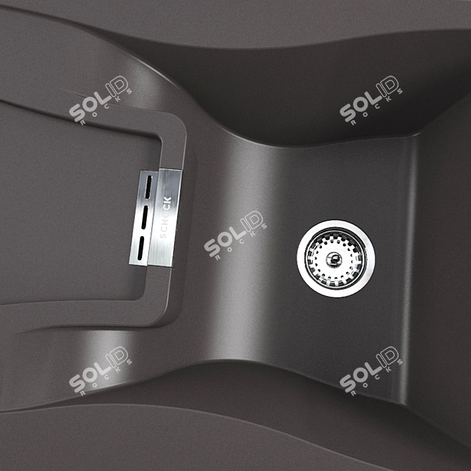 Schock Waterfall 45D: Sleek Cristadur Sink 3D model image 2
