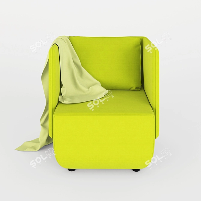 Modern Low Back Opera Chair 3D model image 1