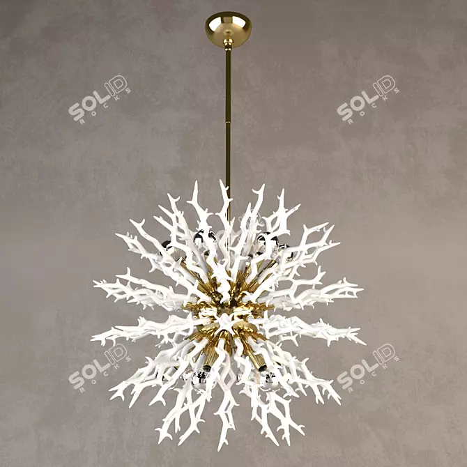 Elegant Diallo Large Chandelier 3D model image 1