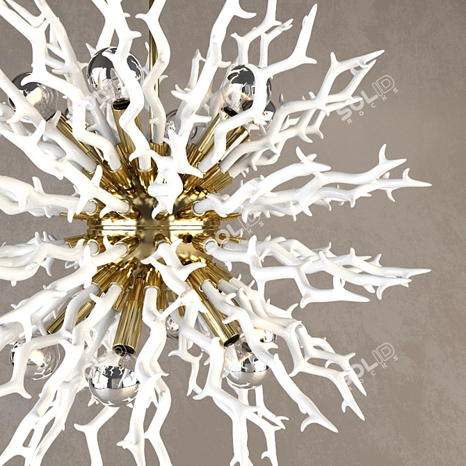 Elegant Diallo Large Chandelier 3D model image 2