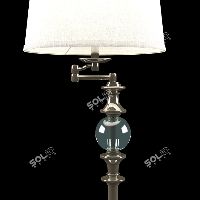 Quoizel Polished Nickel Floor Lamp 3D model image 2