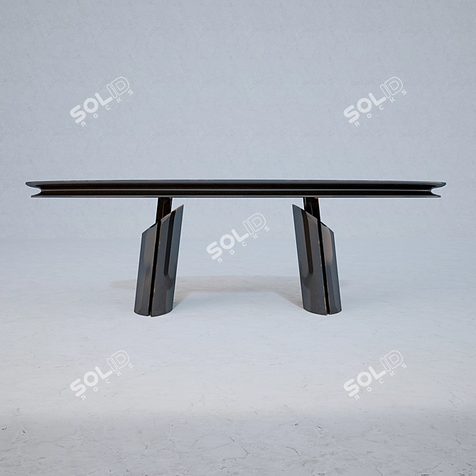 Elegant Art Deco Table 3D model image 2