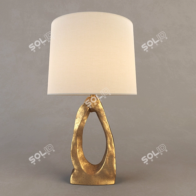 Elegant Cannes Table Lamp 3D model image 2