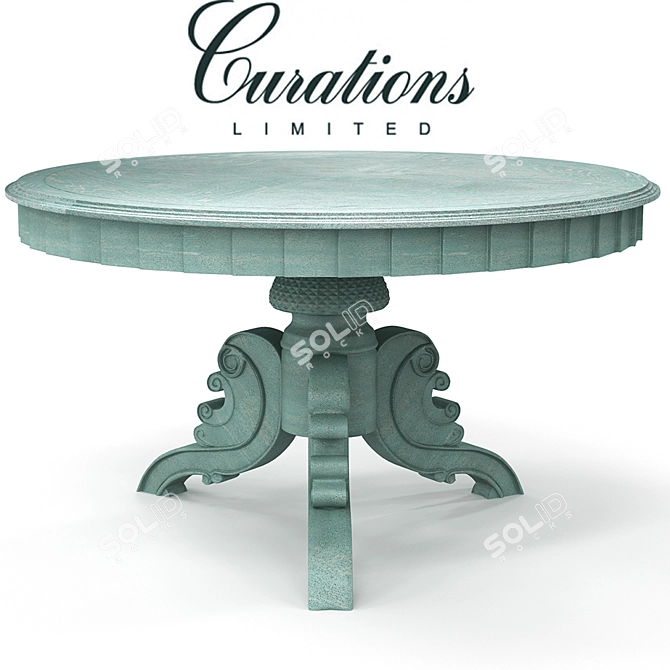 Curations French Round Table - 55" Diameter 3D model image 1