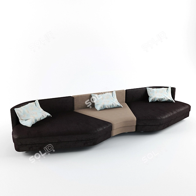 Contemporary Comfort: Modern Sofa 3D model image 1