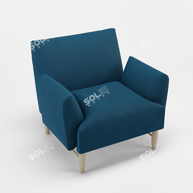 Elegant Copla Armchair 3D model image 1