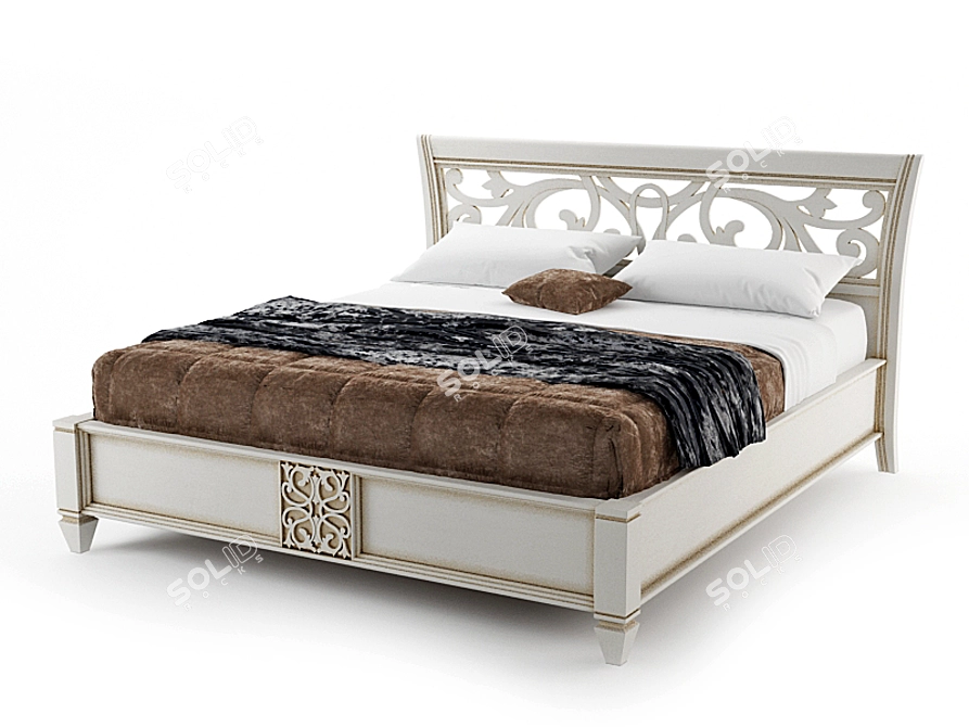 Italian Classic Bed: Genevra GN142 by Mario Villanova 3D model image 1