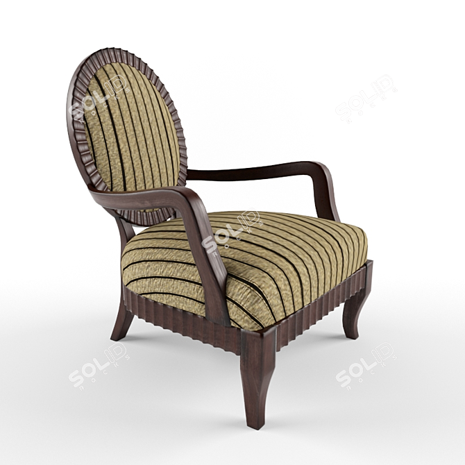 Elegant Century Ellipse Chair 3D model image 1