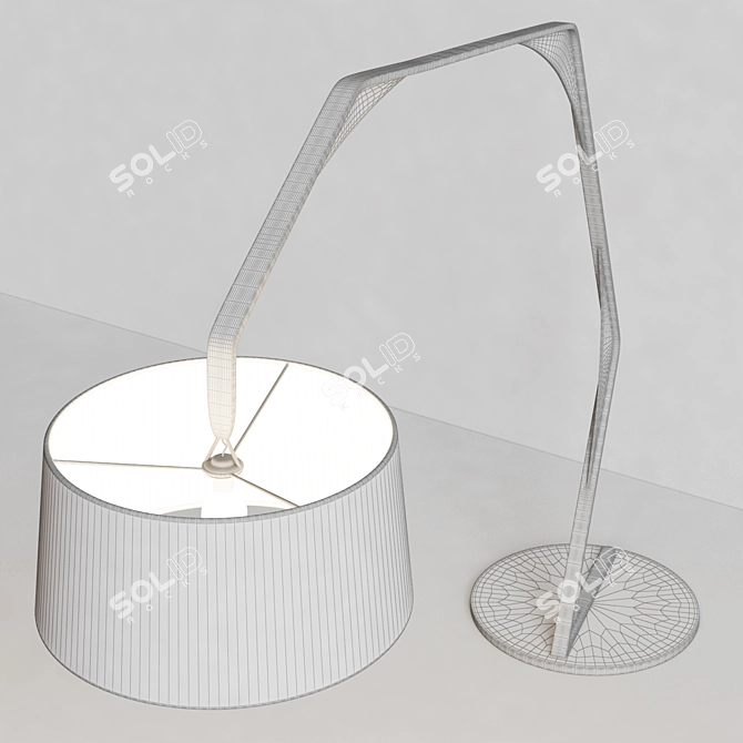 Modern Adjustable Floor Lamp 3D model image 3