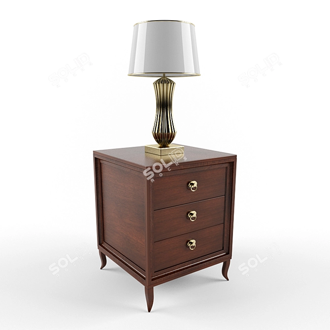 Elegant Table Lamp Combo 3D model image 1