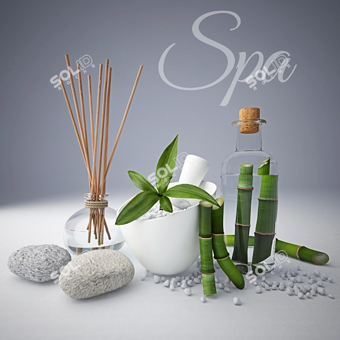 Spa Decor Set 3D model image 1