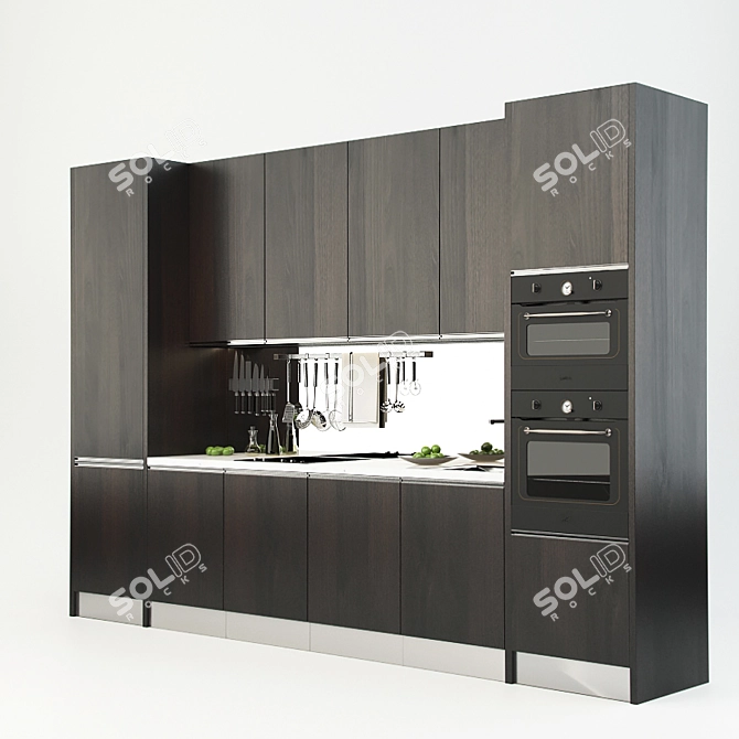 Contemporary Classic Kitchen 3D model image 1