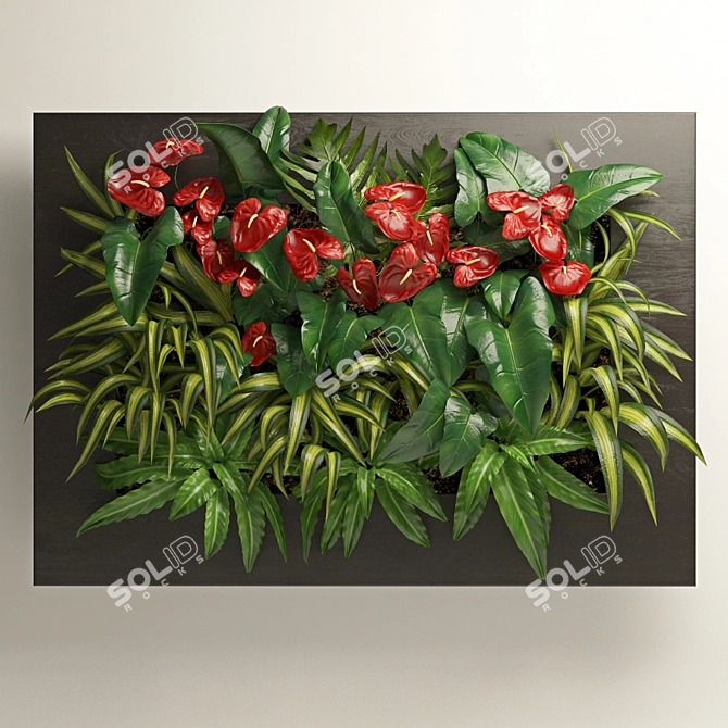 Anthurium Fitowall: Green Nature on Your Wall 3D model image 1