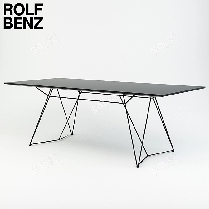 Modern Dining Table: ROLF BENZ CO-SINUS 3 3D model image 1