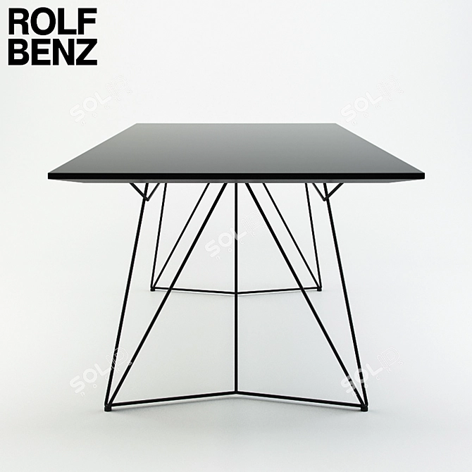 Modern Dining Table: ROLF BENZ CO-SINUS 3 3D model image 2