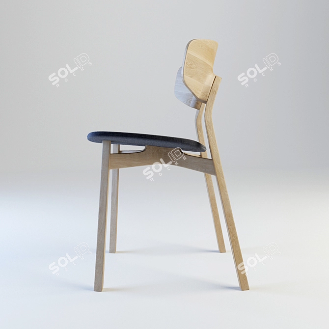 Minimalist Modern Nonoto Chair 3D model image 2