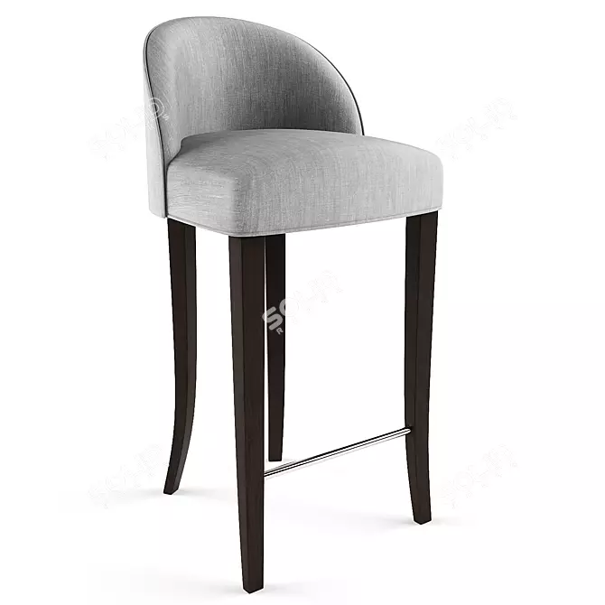 Elegant Gabrielle Barstool: Timeless Style 3D model image 1