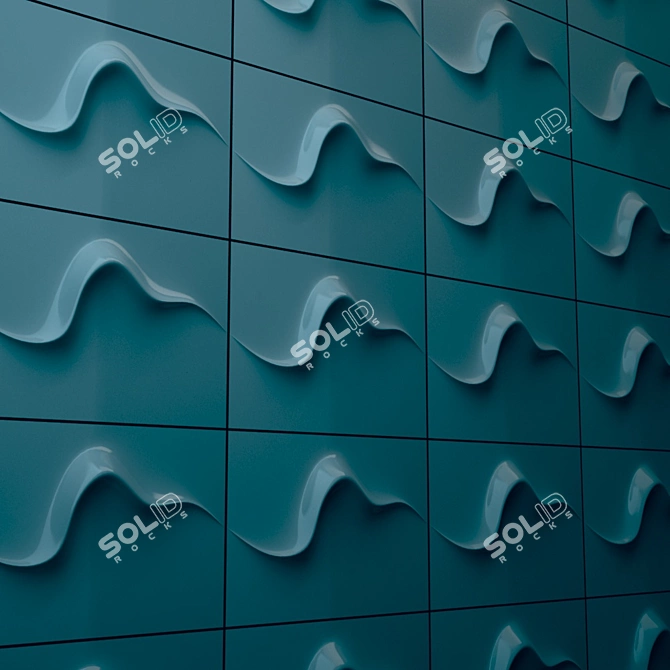 Serpentine Wall Panel 3D model image 1