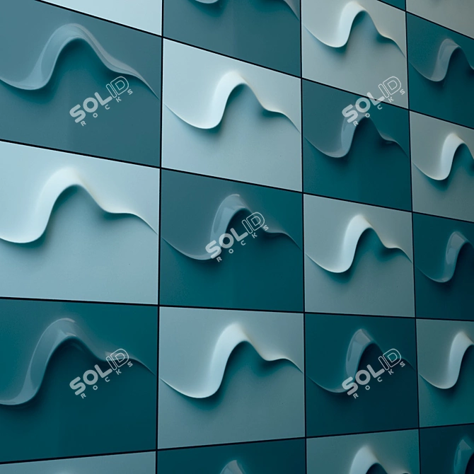 Serpentine Wall Panel 3D model image 2