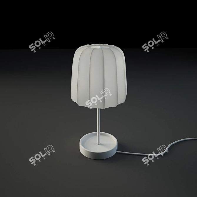 Modern White Table Lamp - VARV by IKEA 3D model image 2