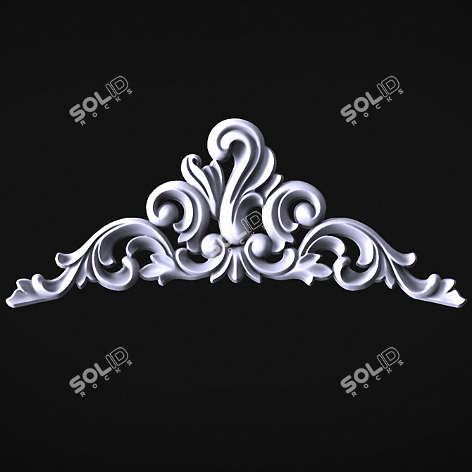 Elegant Decorative Molding 3D model image 1