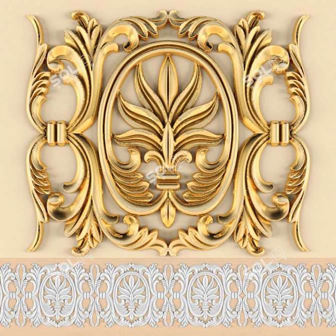 Classic Stucco Design 3D model image 1