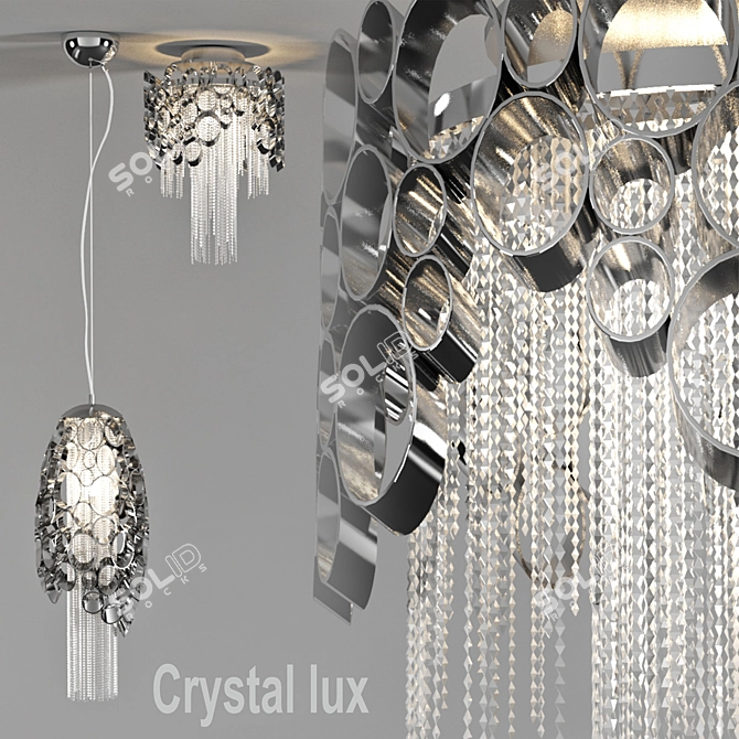Sparkling Elegance: Crystal Lux Lighting 3D model image 1