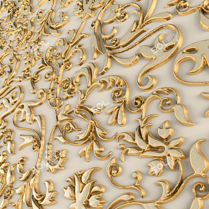 Stunning Stucco Pattern 3D model image 1