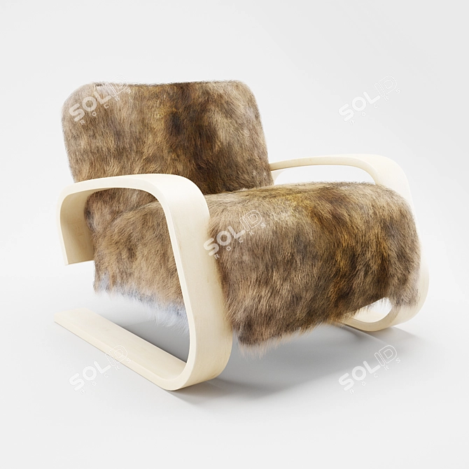 Vintage Tank Armchair 3D model image 1