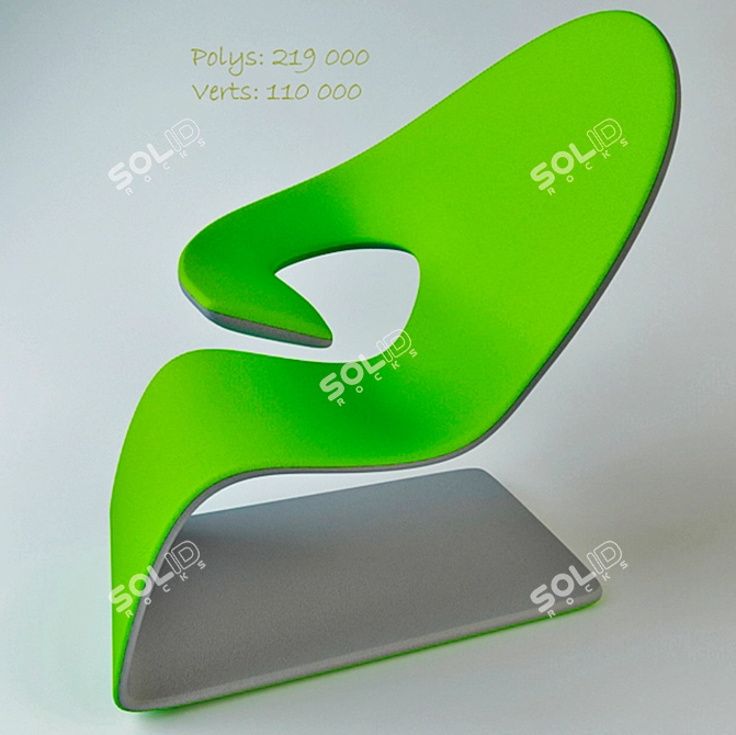 Leafy Lounge Chair 3D model image 1