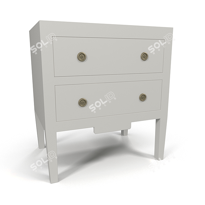 French Country Bedside Drawer: Julian Chichester 3D model image 1