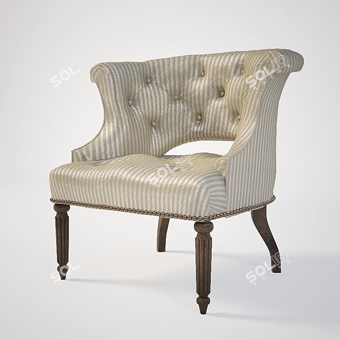 Elegant Sherrill Lounge Chair 3D model image 1