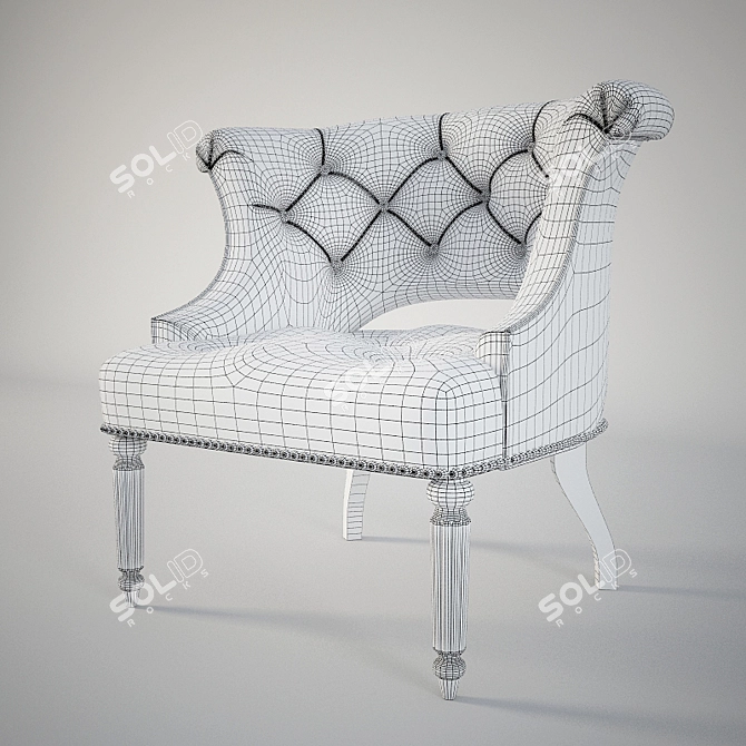 Elegant Sherrill Lounge Chair 3D model image 2