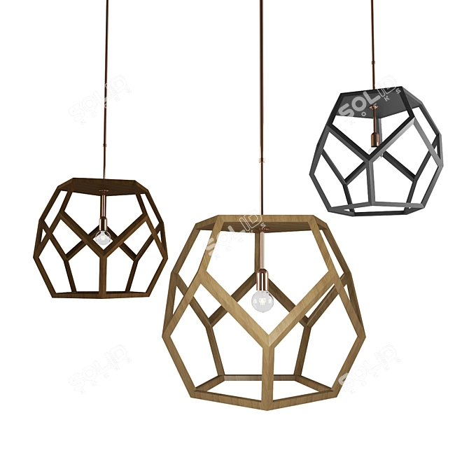 Ralph Lauren Wood Pendant 3D model image 2