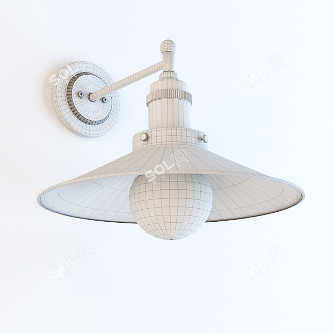 Sleek Marlin Wall Lamp 3D model image 3