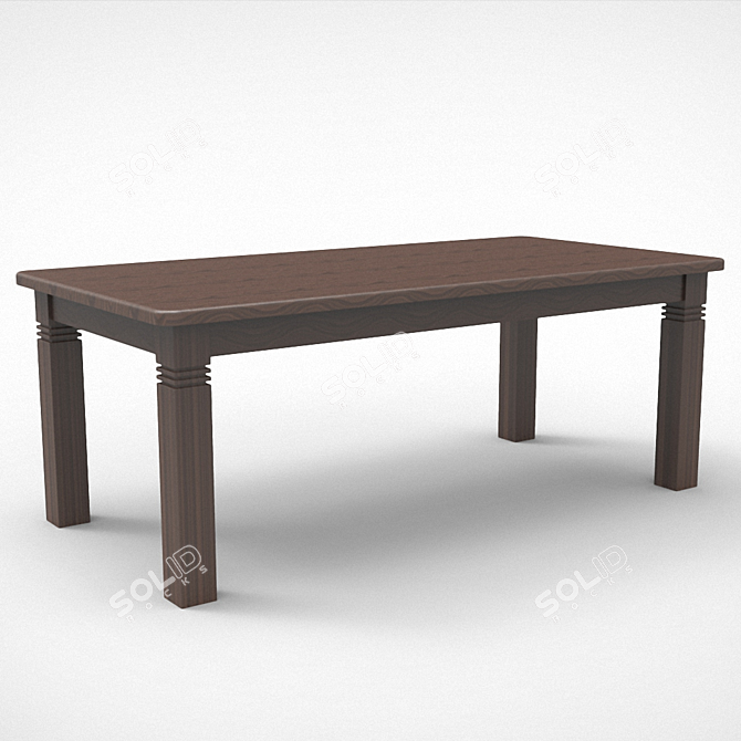 Elegant Wooden Table 3D model image 1